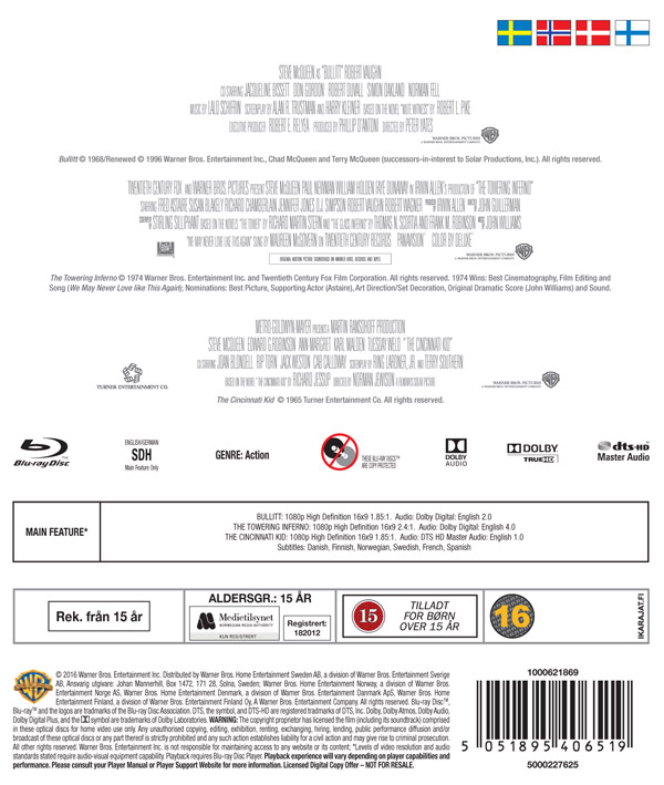 STEVE MCQUEEN COLLECTION (3 disc) - Blu-ray STEVE MCQUEEN COLLECTION (3 disc) - Blu-ray